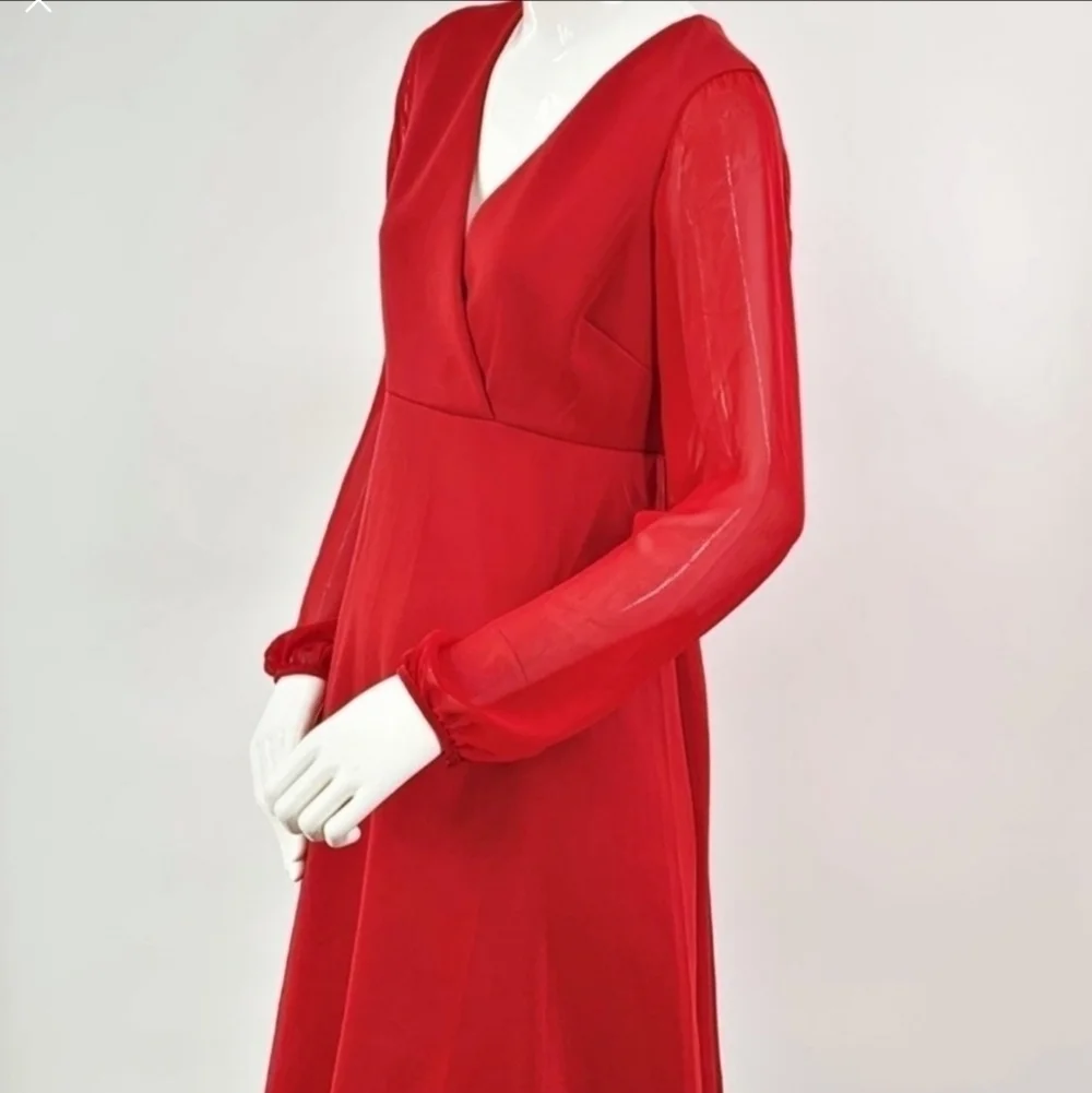 MOTHERHOOD Maternity Red Dress Size: L